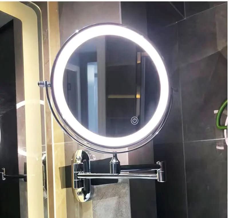 LED Make Up Spiegel Met Licht - Vergrootspiegel Met Oplaadbare Batterij en Instelbare Verlichting 5