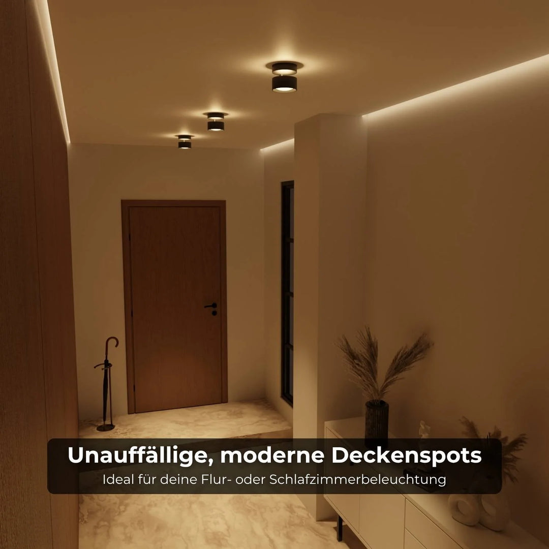 LED Plafondlamp Cilinder Up Downlight Aluminium Zwart Wand- en Plafondverlichting Moderne Verlichting Gang Slaapkamer Woonkamer | Sansoti 3