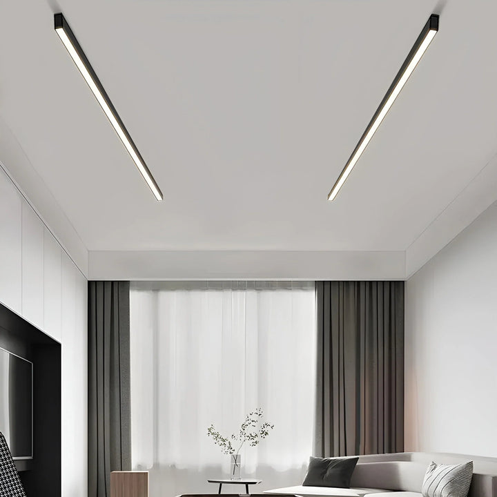 LED Plafondlamp Smal Modern Aluminium Zwart Wit 60-120cm | Sansoti 6
