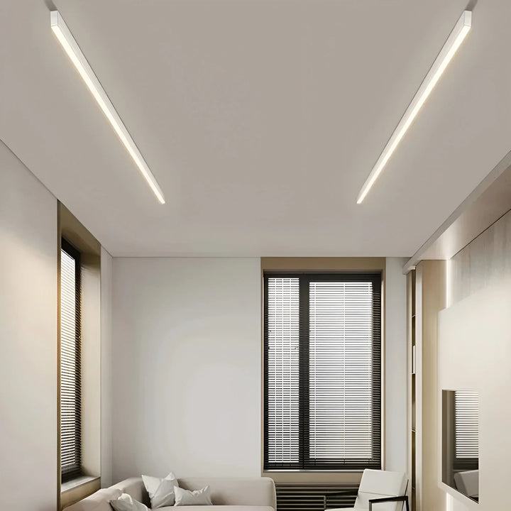 LED Plafondlamp Smal Modern Aluminium Zwart Wit 60-120cm | Sansoti 9
