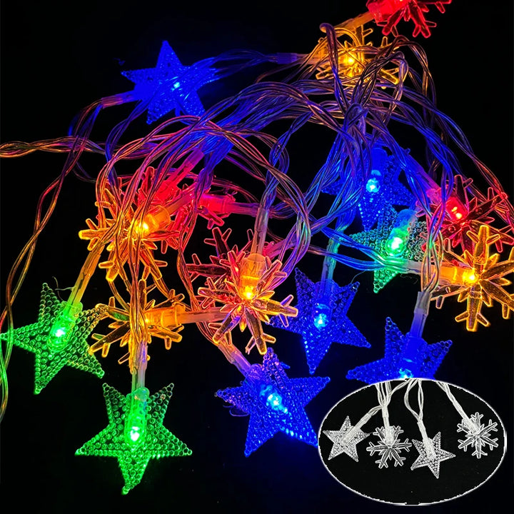 LED Sneeuwvlok Kerstverlichting voor Thuisdecoratie 6