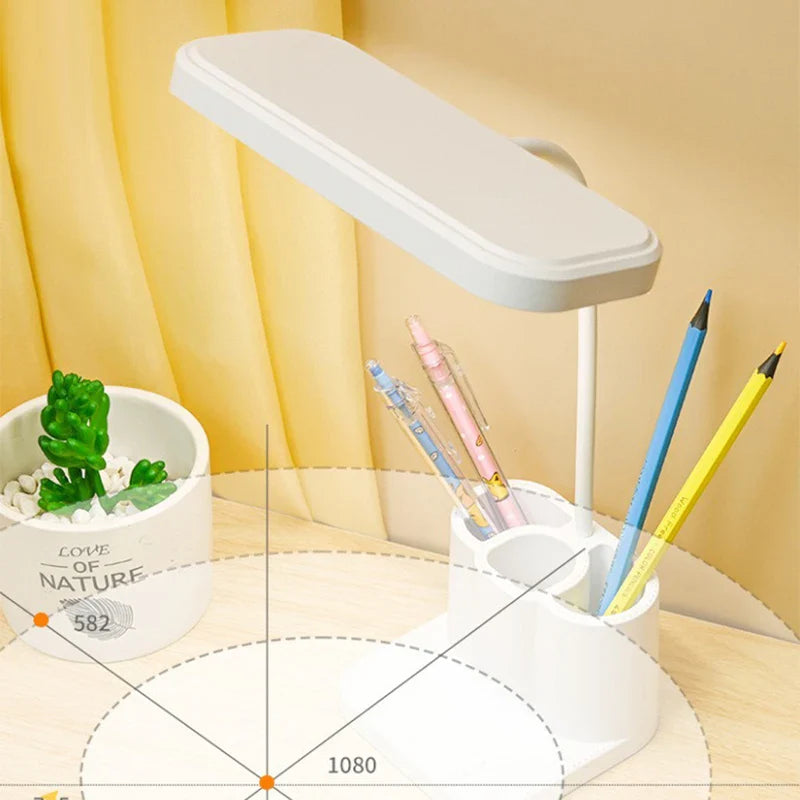 Brighton – lámpara de escritorio LED con USB y función de atenuación – estudiar y trabajar