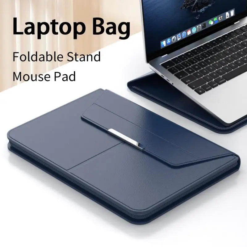 Lexano – 3-in-1 laptop sleeve PU leer waterdicht – 13–14 inch