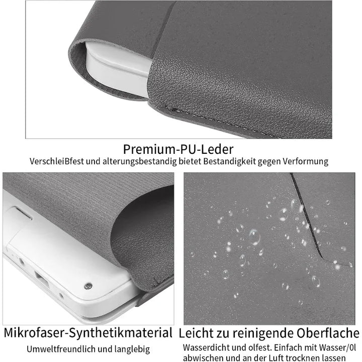 Techure – Custodia per laptop in pelle PU impermeabile – laptop da 12-16 pollici
