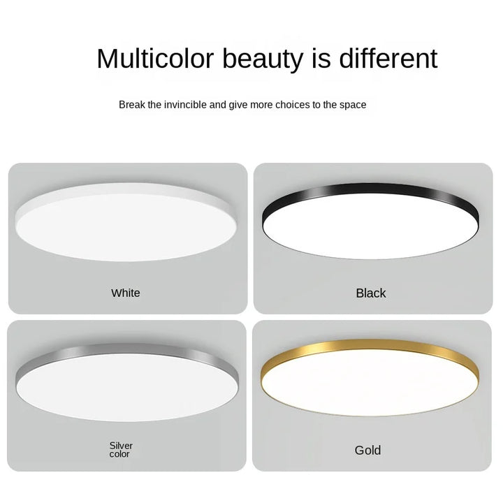 Solvra Lámpara de techo – Lámpara de techo LED redonda de acrílico y ABS con diseño minimalista