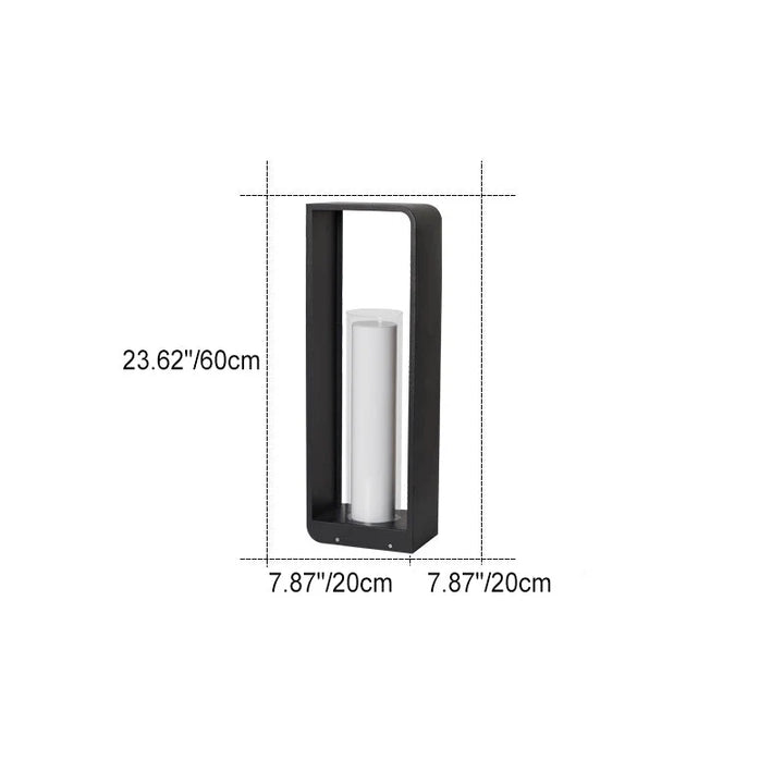 Led tuinlamp voor buiten – vierkante moderne buitenlamp met warm licht | Sansoti 8