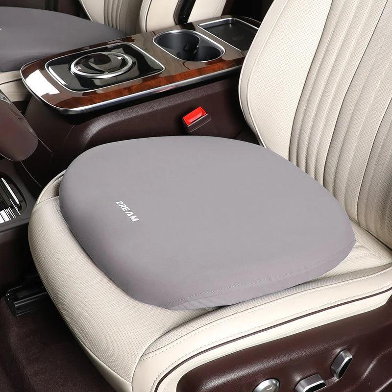 Lederen Hoofdsteun en Lendensteun met Traagschuim voor Auto, Zwart 14