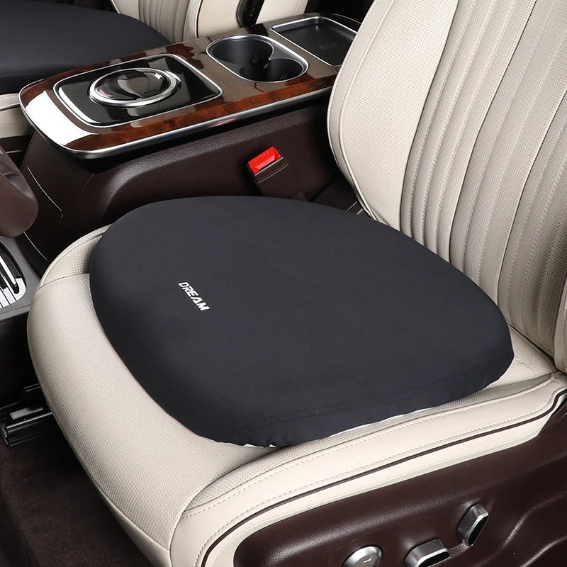 Lederen Hoofdsteun en Lendensteun met Traagschuim voor Auto, Zwart 2