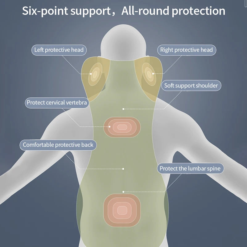 Lederen Hoofdsteun en Lendensteun met Traagschuim voor Auto, Zwart 3