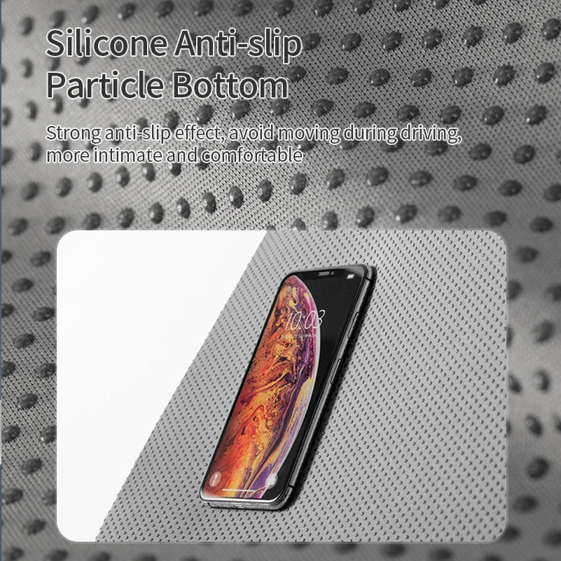 Lederen Hoofdsteun en Lendensteun met Traagschuim voor Auto, Zwart 4