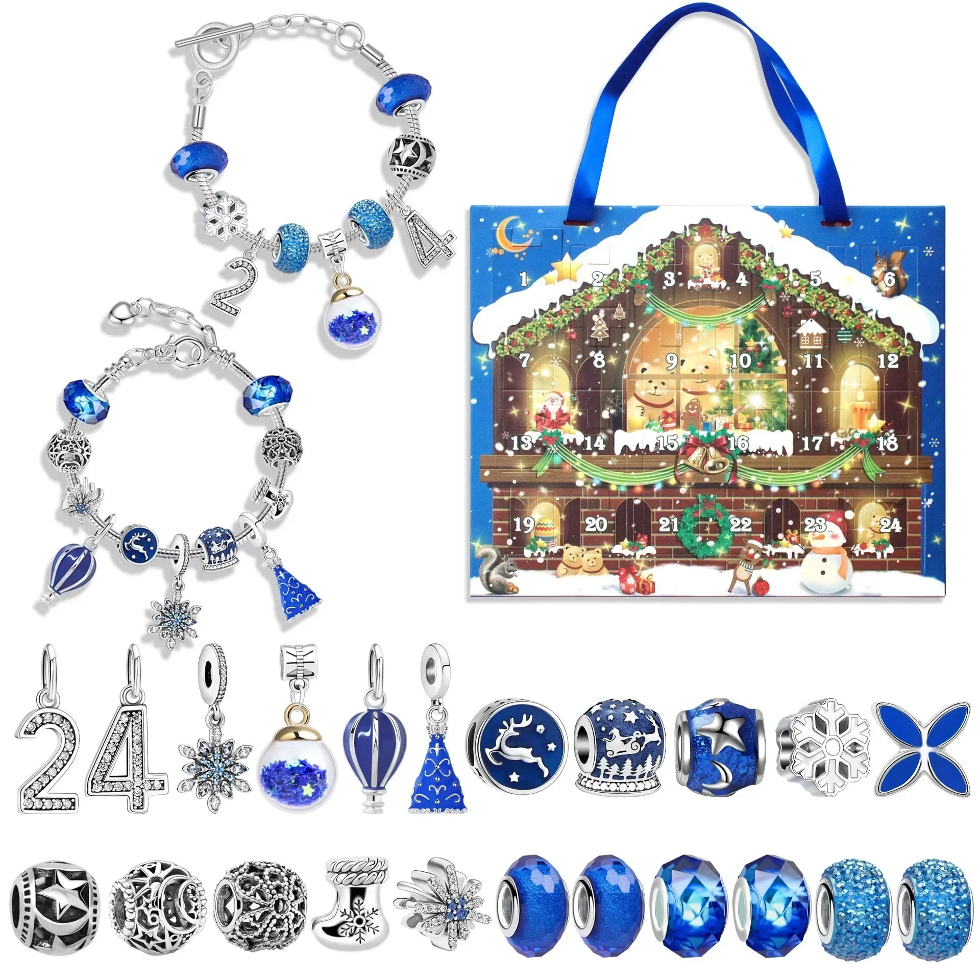 JoyCraft Calendario dell'Avvento Giftbox 2025 – Calendario fai-da-te di 24 giorni per ragazze con pupazzo di neve e Babbo Natale