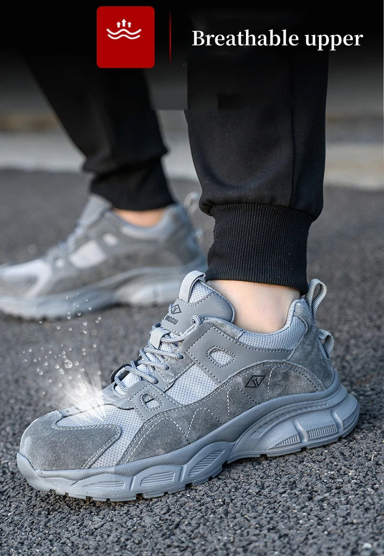 Lichtgewicht Ademende Werkschoenen Heren en Dames met Stalen Neus S3 Veiligheidsschoenen 5