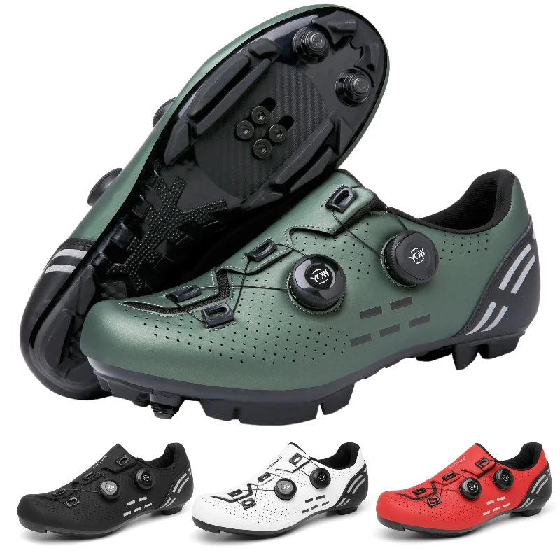 Lichtgewicht Fietsschoenen Heren voor MTB en Wielrennen, Ademend en SPD Compatibel 0