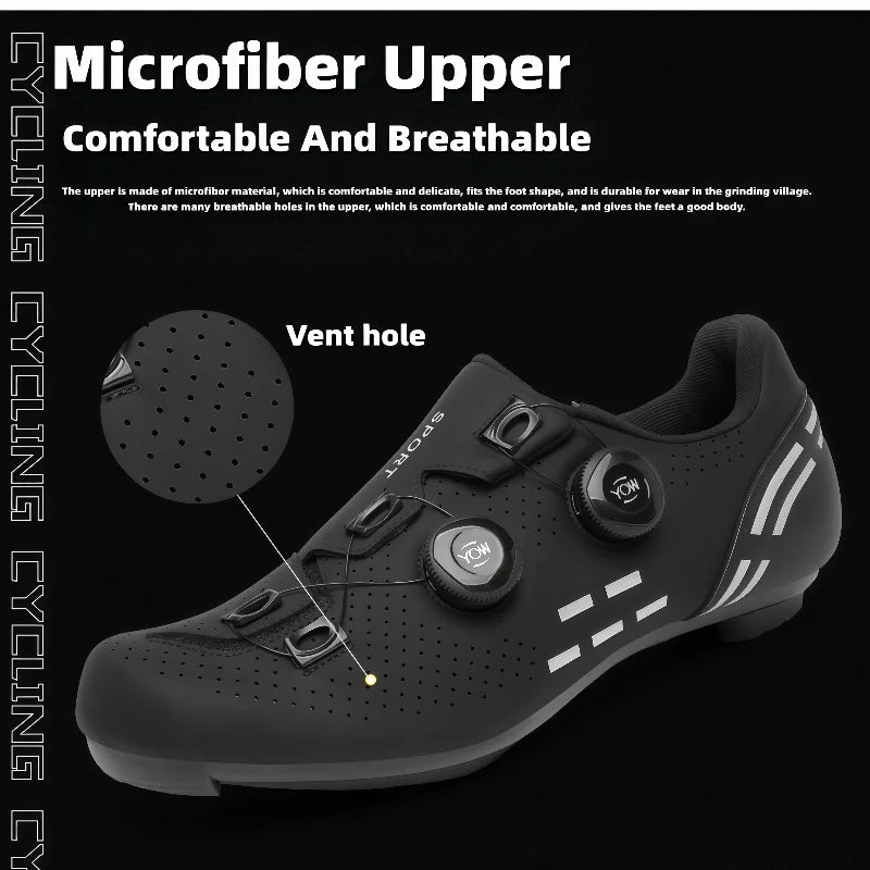 Lichtgewicht Fietsschoenen Heren voor MTB en Wielrennen, Ademend en SPD Compatibel 4