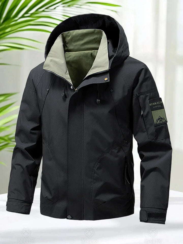 TerraShield – Chaqueta Softshell para Hombre – Ligera, Impermeable y con Capucha