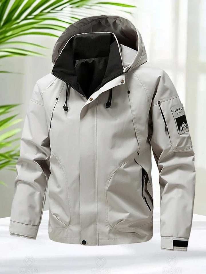 TerraShield – Chaqueta Softshell para Hombre – Ligera, Impermeable y con Capucha