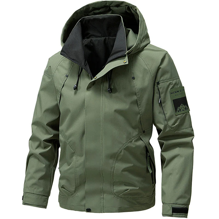 TerraShield – Chaqueta Softshell para Hombre – Ligera, Impermeable y con Capucha