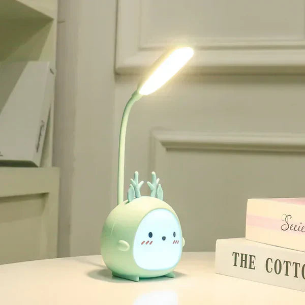 LumoPal Lampe de lecture pour enfants – LED respectueuse des yeux, rechargeable par USB et réglable, design cartoon