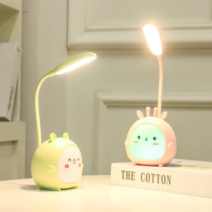 LumoPal Lampe de lecture pour enfants – LED respectueuse des yeux, rechargeable par USB et réglable, design cartoon