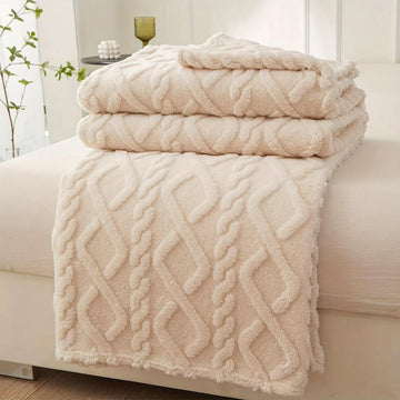 DreamNest – Manta de forro polar coral ligera y suave – Sofá y cama