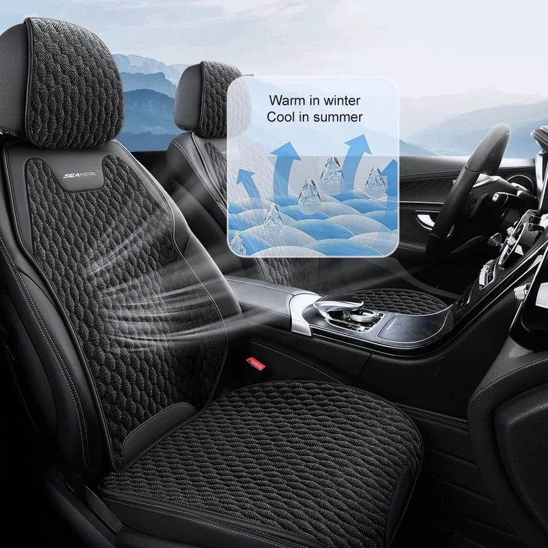 Linnen Autostoelhoes voor Universele Voertuigen, Ademend en Comfortabel 1