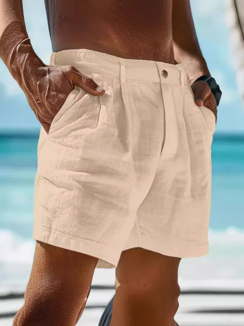 Linnen Korte Broek Heren Jonas - Ademend en Lichtgewicht Regular Fit 0