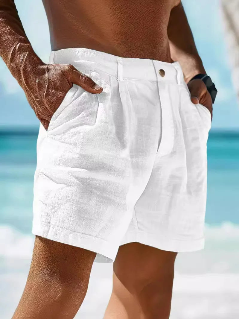 Linnen Korte Broek Heren Jonas - Ademend en Lichtgewicht Regular Fit 4