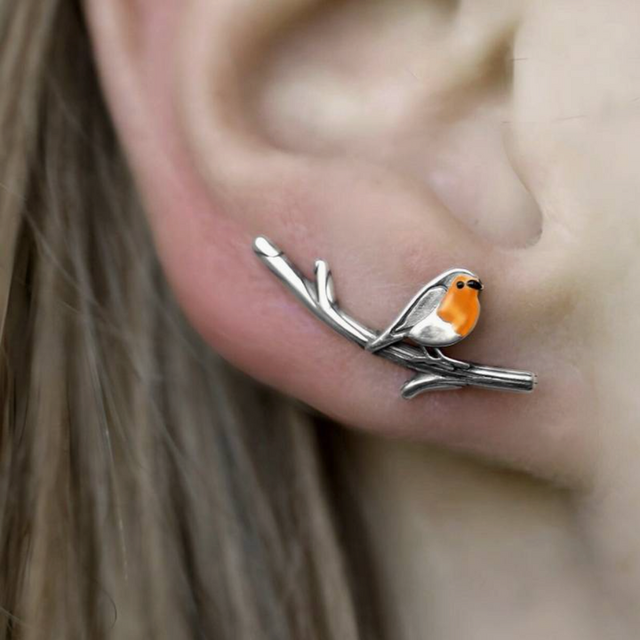 LuckFeather | Handgemaakte glas-in-lood oorbellen voor de lente 0