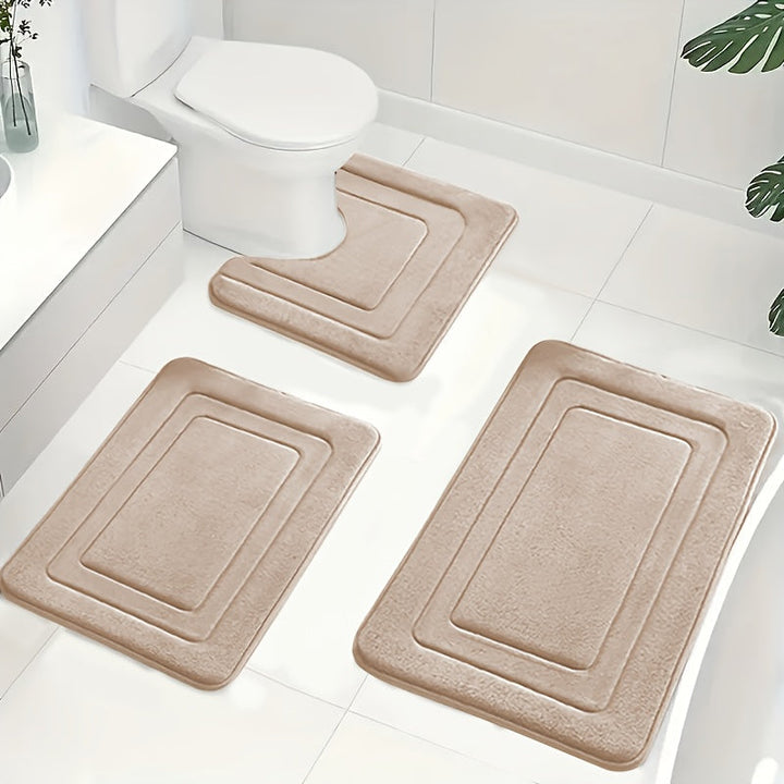 Luxe Memory Foam Badmat Set – Zachte, Absorberende &amp; Antislip 3-Delige Set 7