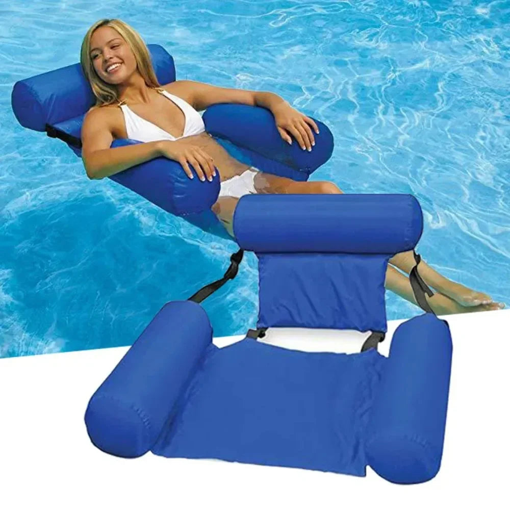 Luxe Opblaasbare Waterstoel met Rugleuning - Drijvende Loungestoel voor Zwembad en Meer 1