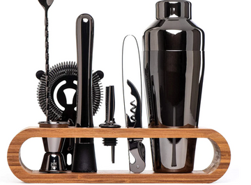 BarCraft Cocktailset – 10-delige RVS Shakerset voor Thuis
