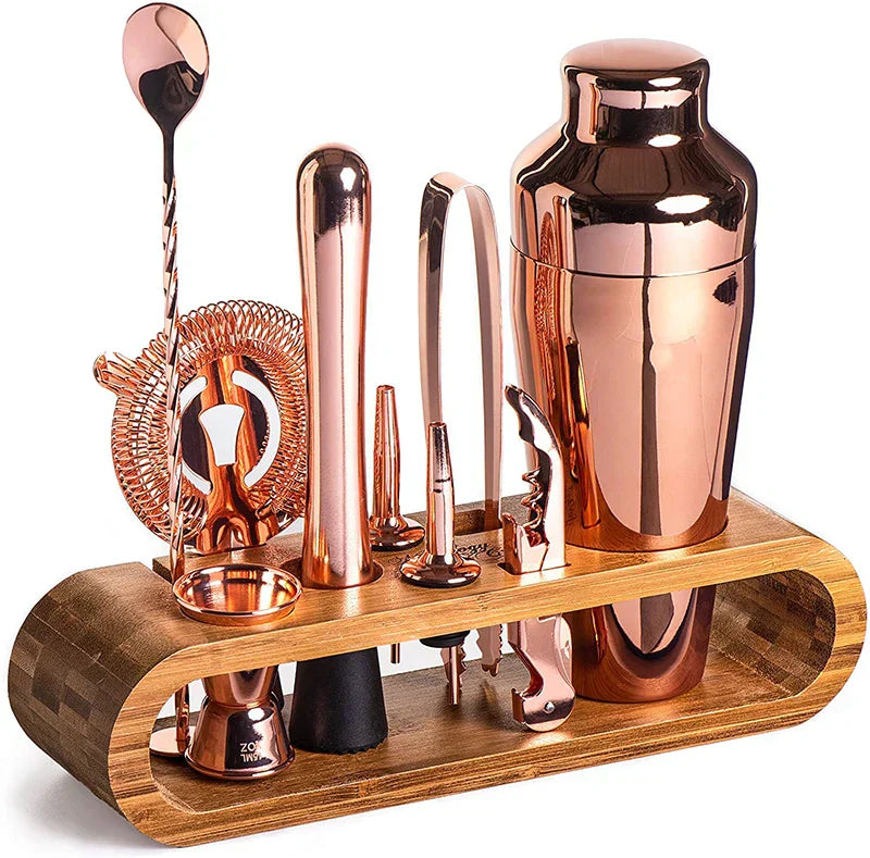 BarCraft Cocktailset – 10-delige RVS Shakerset voor Thuis