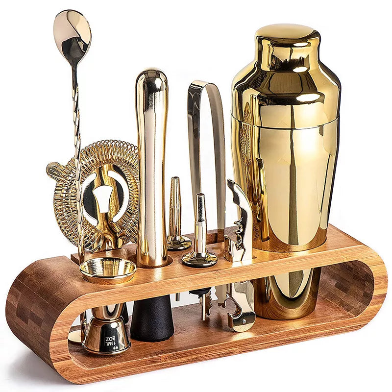 BarCraft Cocktailset – 10-delige RVS Shakerset voor Thuis