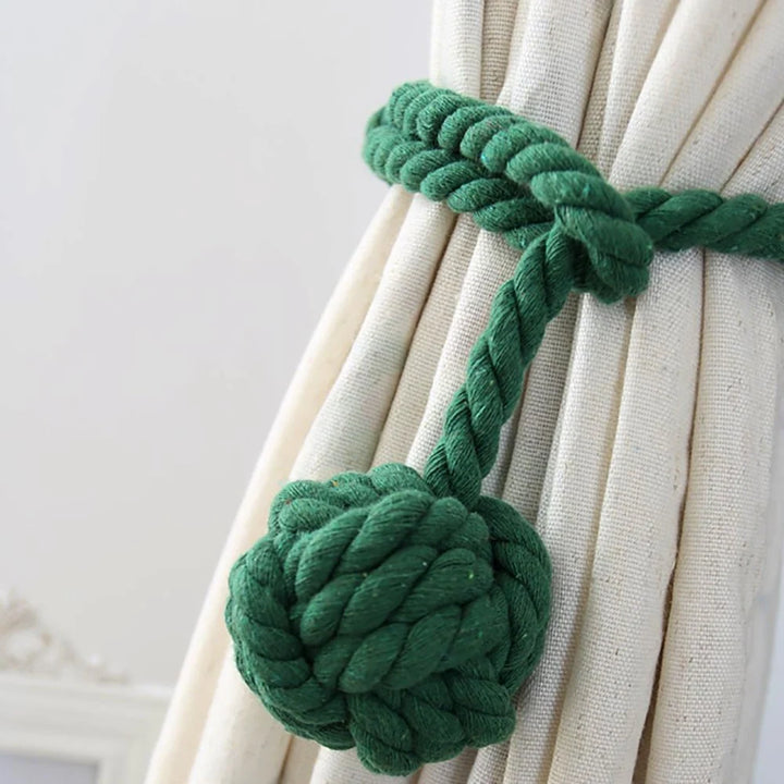Macramé Gordijnhouders met Houten Stok – Handgeweven Katoenen Tie Backs voor Natuurlijke Boho Stijl | Sansoti 13