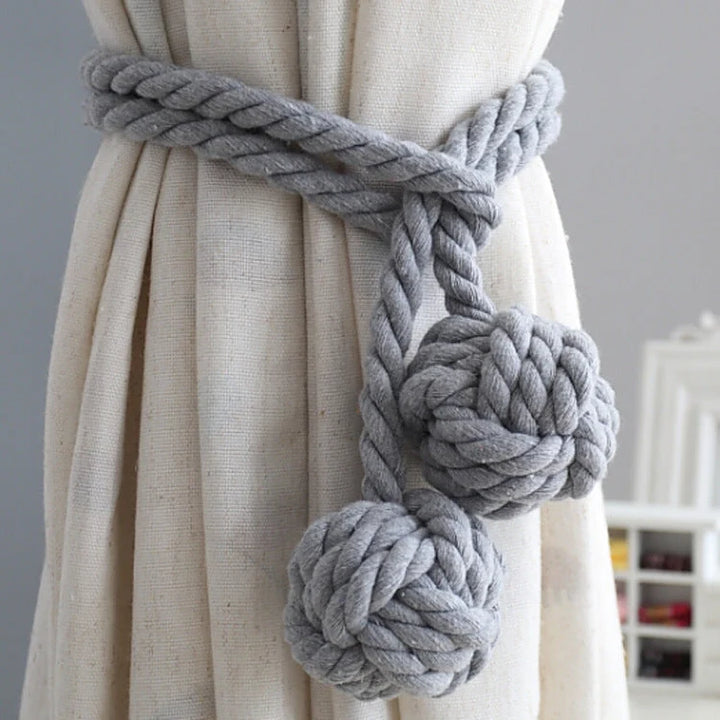 Macramé Gordijnhouders met Houten Stok – Handgeweven Katoenen Tie Backs voor Natuurlijke Boho Stijl | Sansoti 15