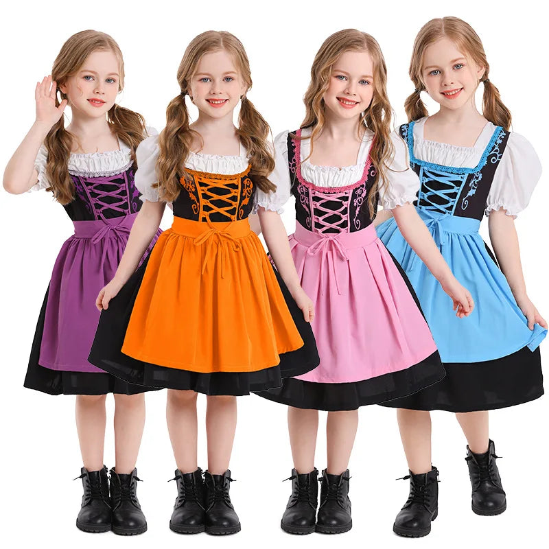 AlpenKinder – Dirndl fille avec tablier – Pour Oktoberfest & fêtes