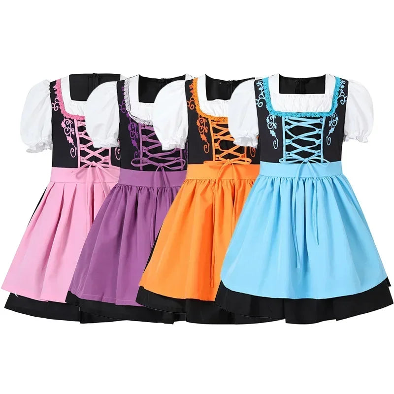 AlpenKinder – Dirndl fille avec tablier – Pour Oktoberfest & fêtes