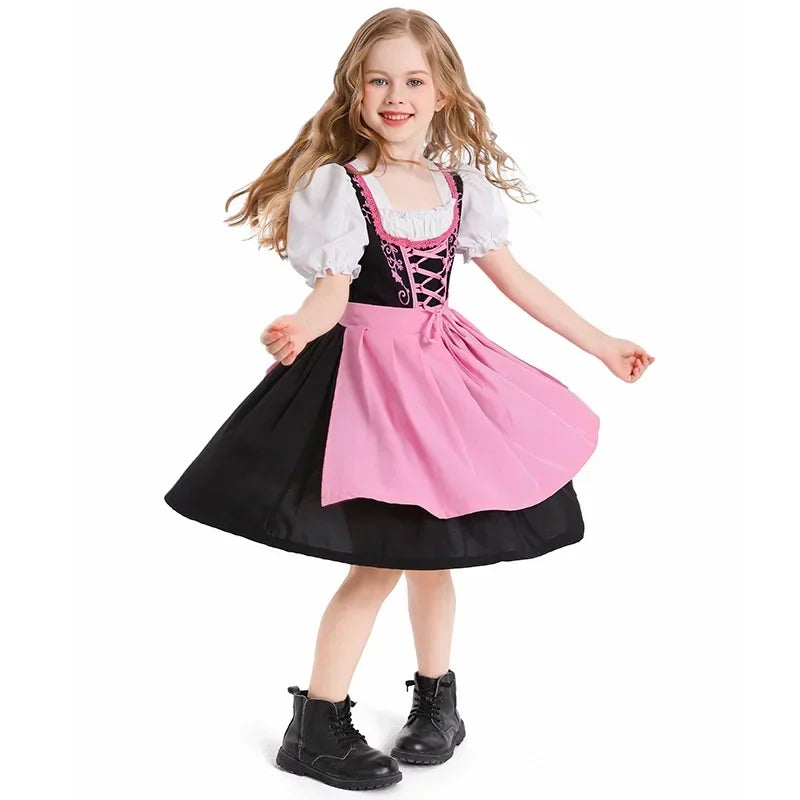 AlpenKinder – Dirndl fille avec tablier – Pour Oktoberfest & fêtes