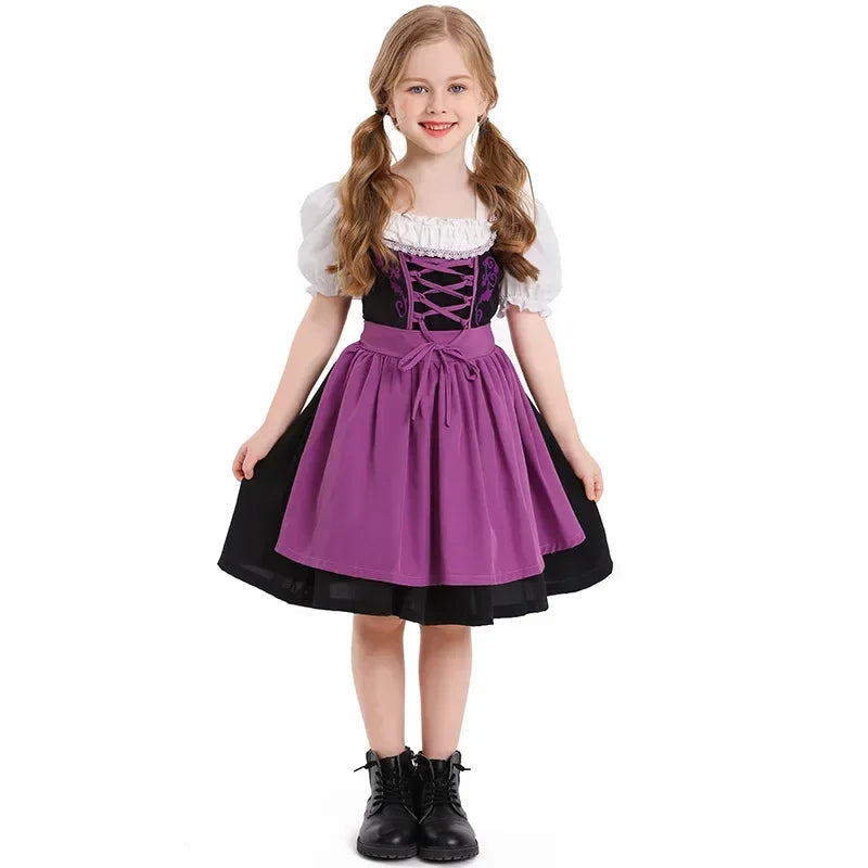 AlpenKinder – Dirndl fille avec tablier – Pour Oktoberfest & fêtes