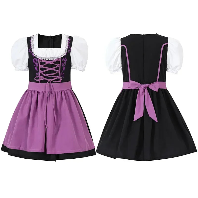 AlpenKinder – Dirndl fille avec tablier – Pour Oktoberfest & fêtes