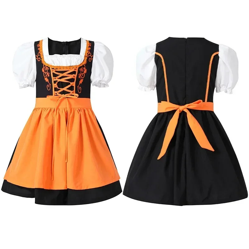 AlpenKinder – Dirndl fille avec tablier – Pour Oktoberfest & fêtes