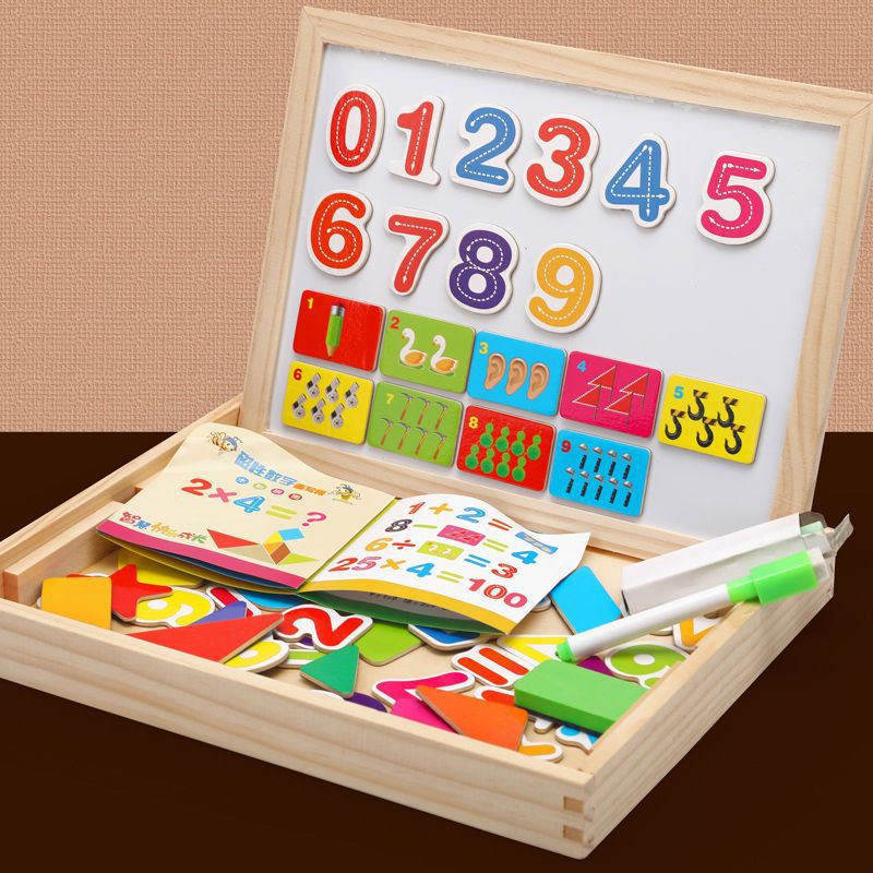 Magnetisch Tekenbord 2-in-1 voor Kinderen van Beukenhout - Krijtoppervlak & Magnetisch Whiteboard 6