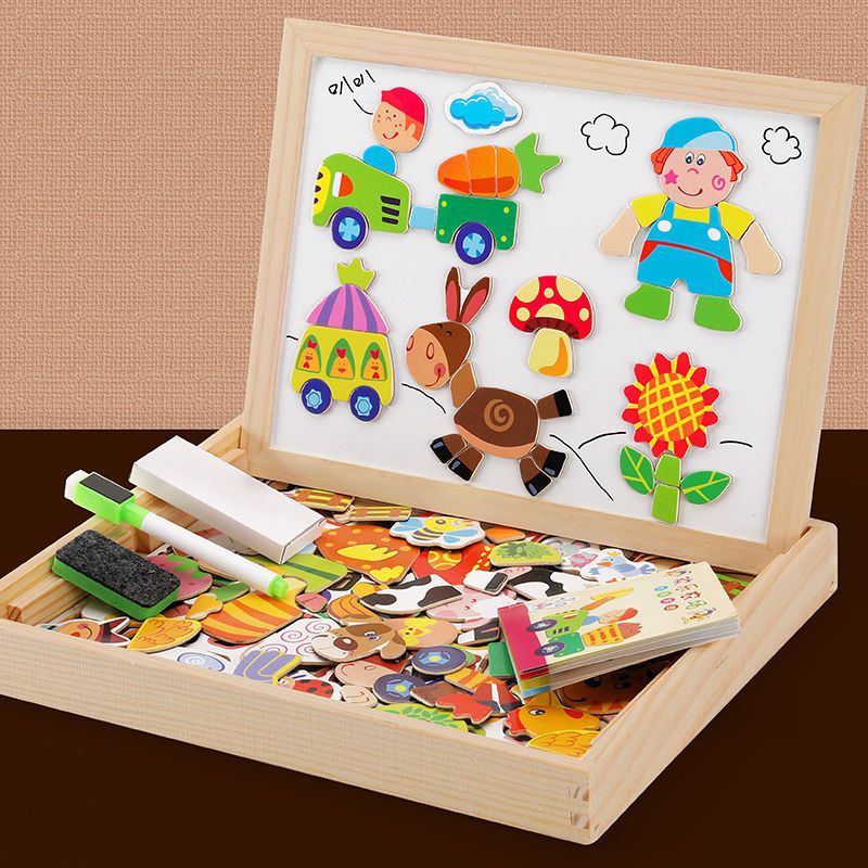 Magnetisch Tekenbord 2-in-1 voor Kinderen van Beukenhout - Krijtoppervlak & Magnetisch Whiteboard 7