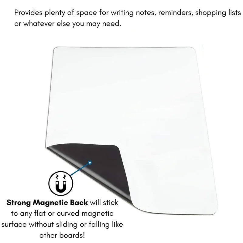 Magnetisch whiteboard A2 formaat met 8 markers en gum voor koelkast en kantoor 3