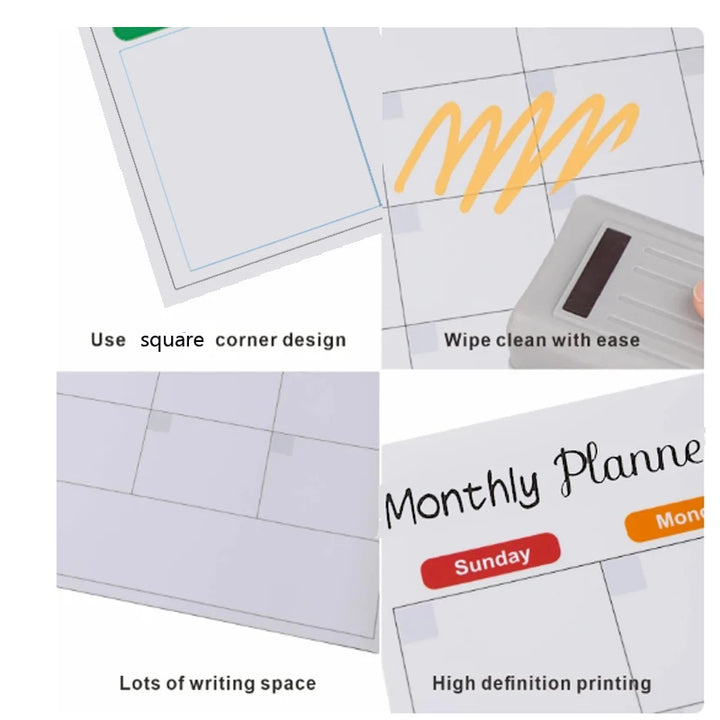 Magnetische whiteboard kalender voor koelkast met maand- en weekplanner 3