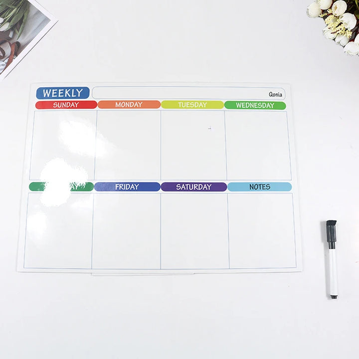 Magnetische whiteboard kalender voor koelkast met maand- en weekplanner 4