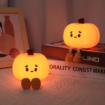Lámpara nocturna PumpkinGlow de calabaza – Control táctil y 3 niveles de brillo