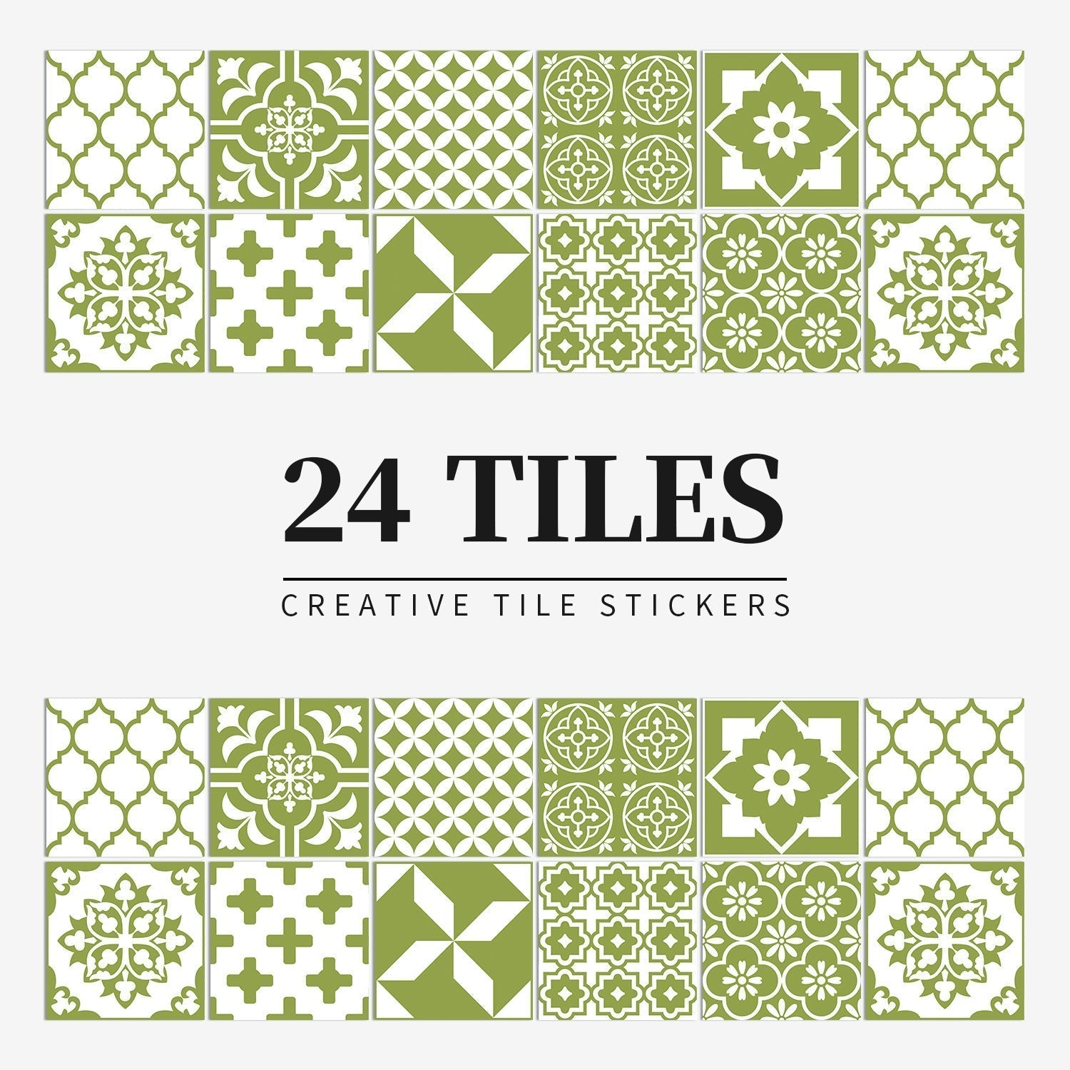 MandalaPatch | 24 Mandala Tegel Stickers - Europese Stijl, Peel & Stick, Waterdicht Vinyl Muur- & Vloerstickers 5