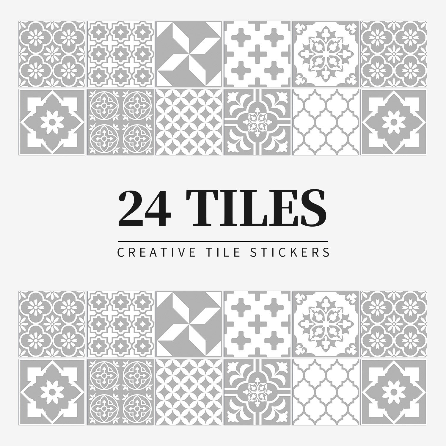 MandalaPatch | 24 Mandala Tegel Stickers - Europese Stijl, Peel & Stick, Waterdicht Vinyl Muur- & Vloerstickers 7