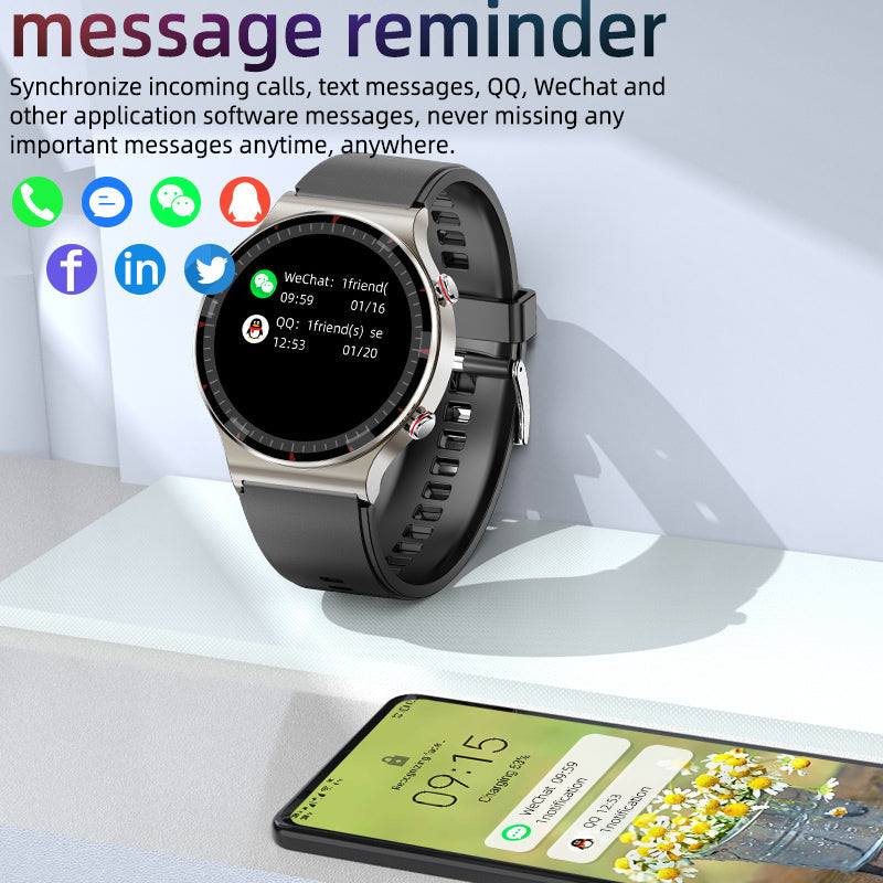 Medische EKG-Smartwatch | CFDA-gecertificeerd | 512Hz Hoge Precisie Biosensor | SpO2- & Hartslagmonitoring | AI-gebaseerde Ademhalingsanalyse | IP67 Waterdicht 2